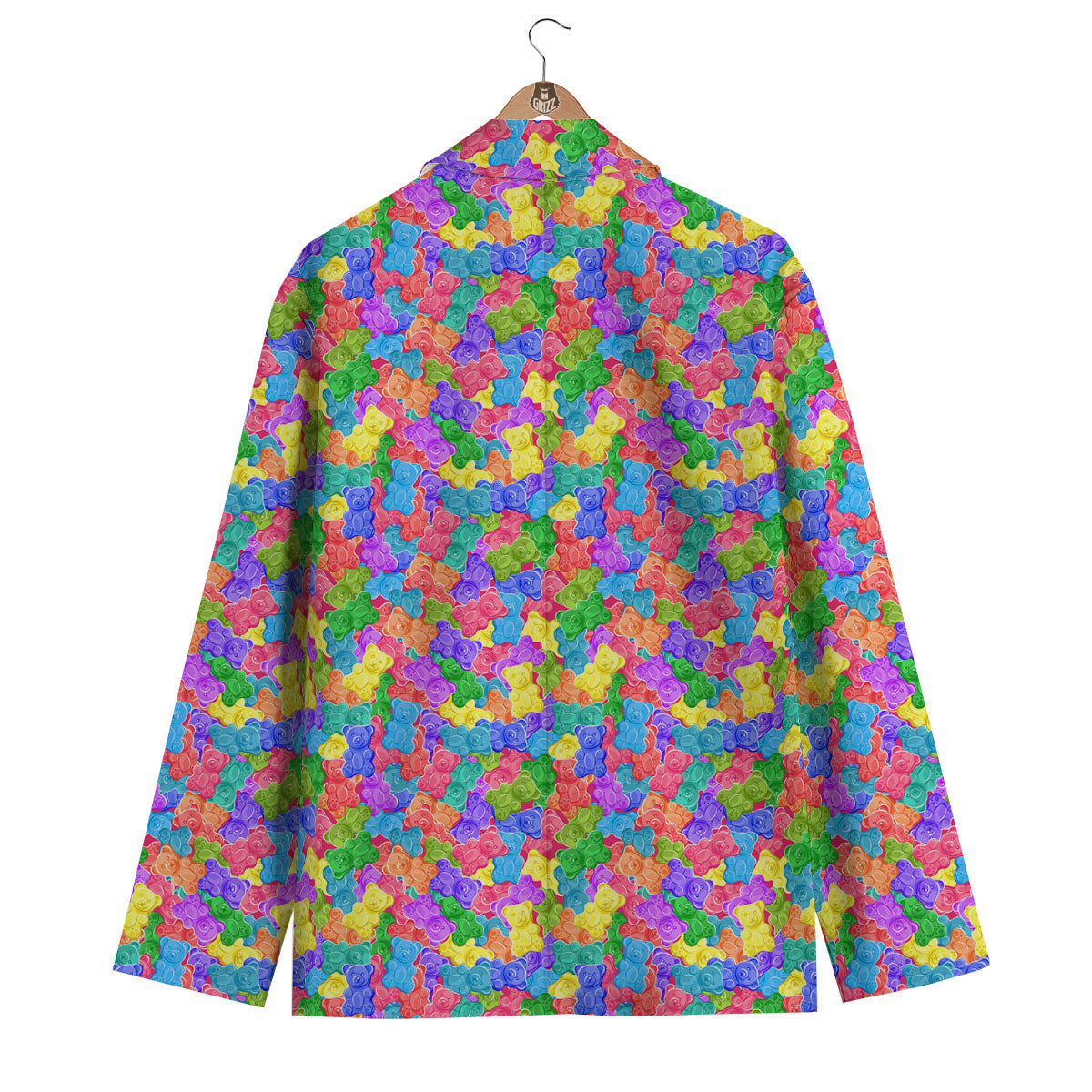 Gummy Bear Colorful Print Men's Blazer-grizzshop