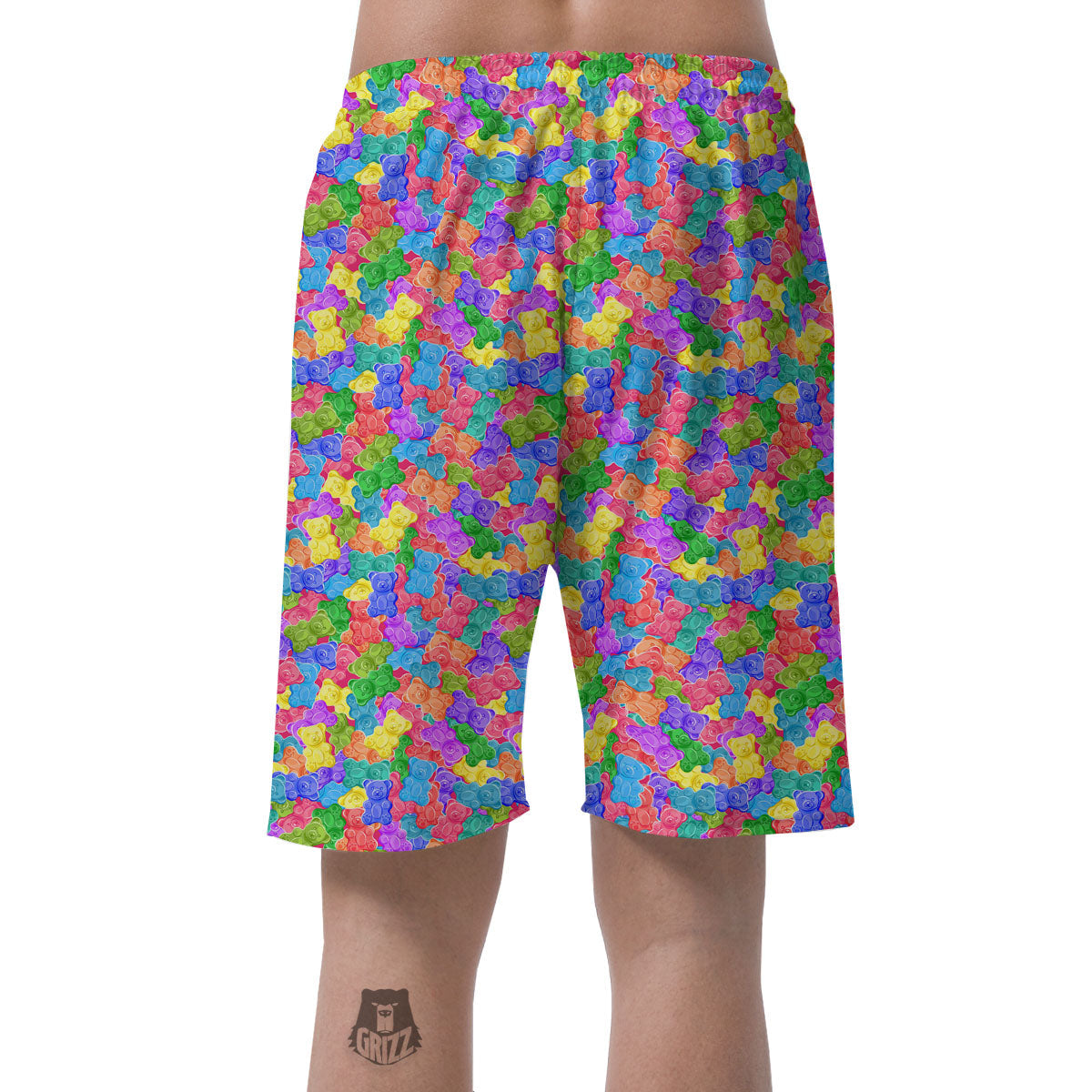 Gummy Bear Colorful Print Men's Shorts-grizzshop