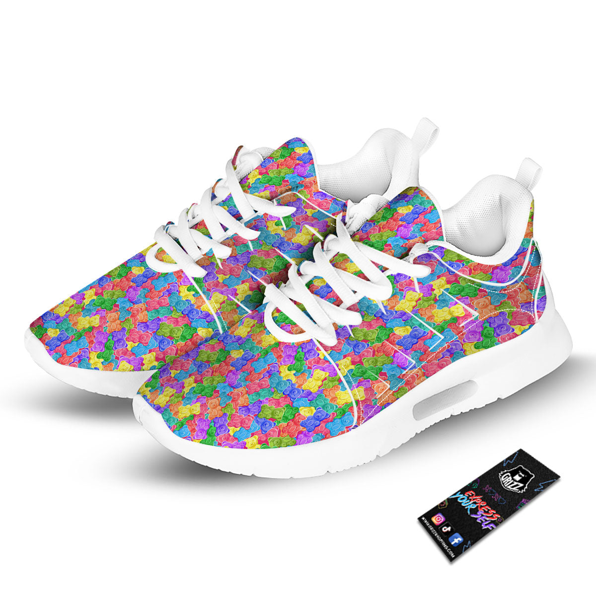 Gummy Bear Colorful Print Tennis Shoes-grizzshop