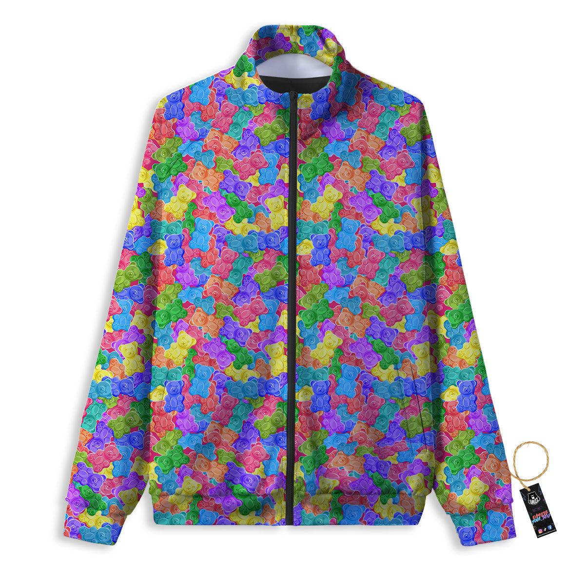 Gummy Bear Colorful Print Track Jacket-grizzshop