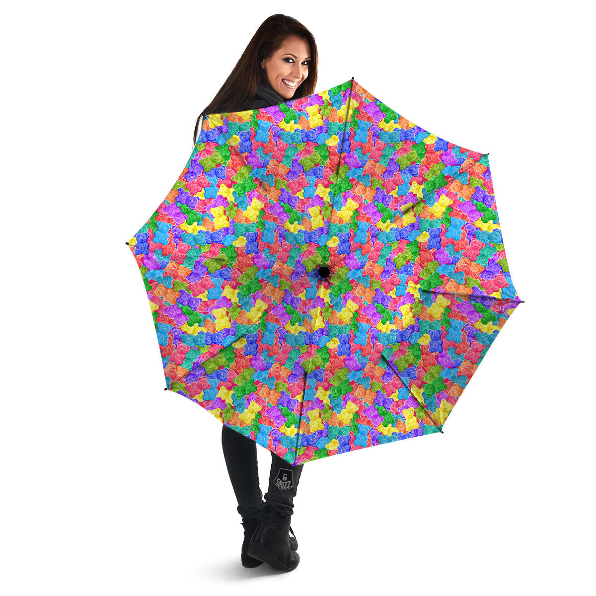 Gummy Bear Colorful Print Umbrella-grizzshop