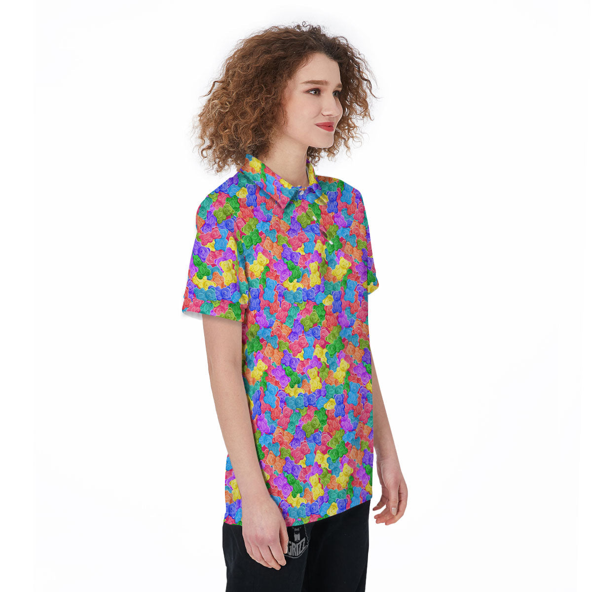 Gummy Bear Colorful Print Women's Golf Shirts-grizzshop