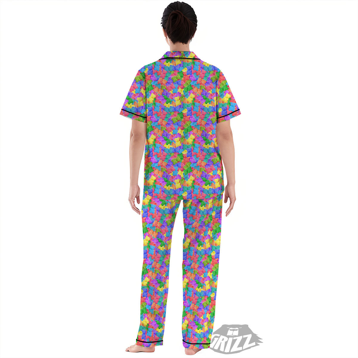Gummy Bear Colorful Print Women's Pajamas Set-grizzshop