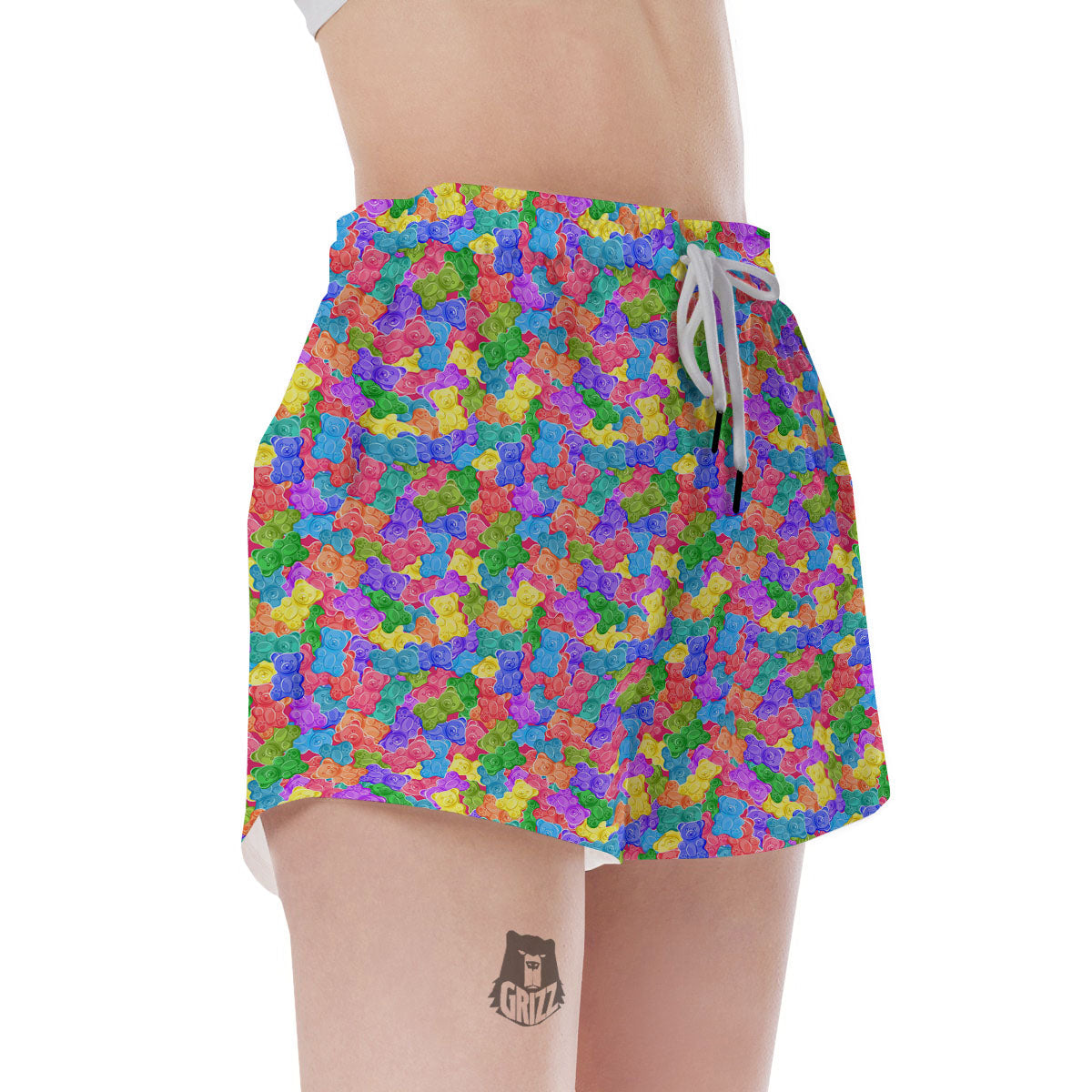 Gummy Bear Colorful Print Women's Shorts-grizzshop