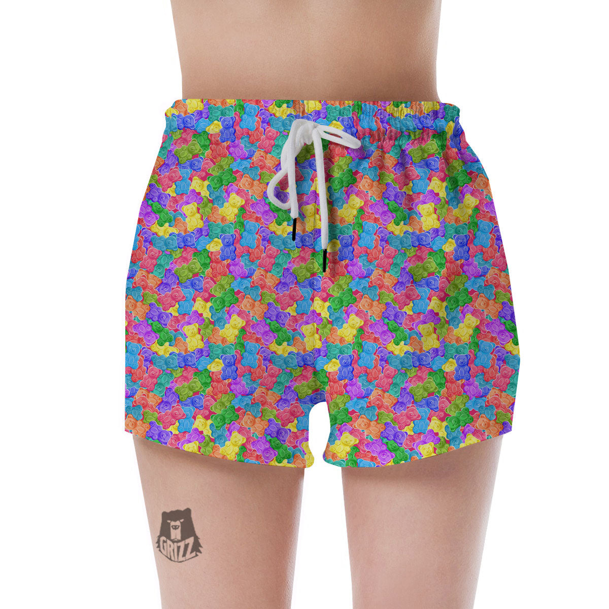 Gummy Bear Colorful Print Women's Shorts-grizzshop