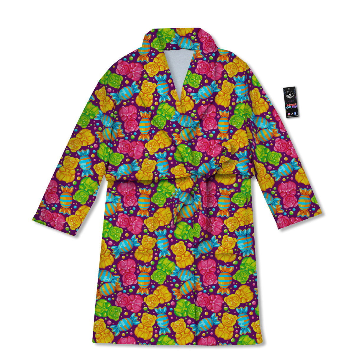 Gummy Colorful Print Bathrobe-grizzshop