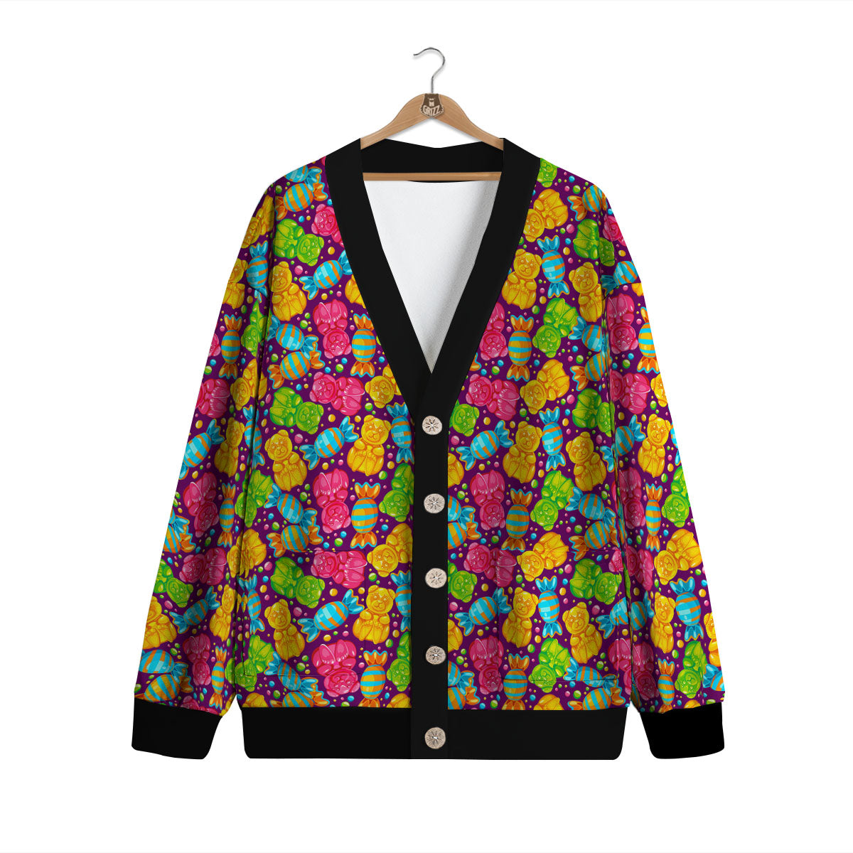 Gummy Colorful Print Cardigan-grizzshop