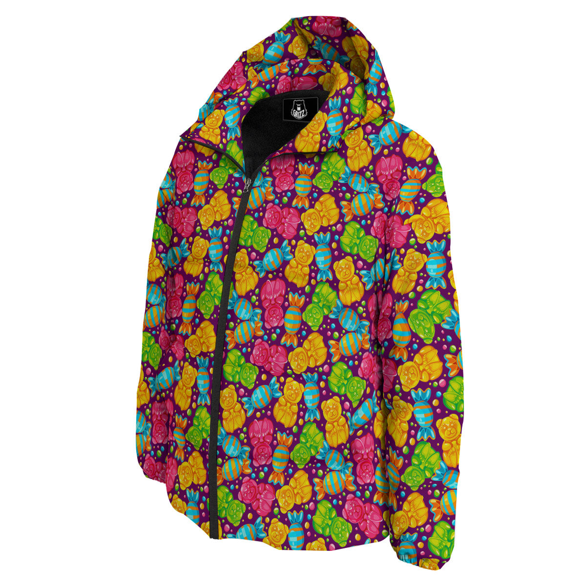 Gummy Colorful Print Down Jacket-grizzshop