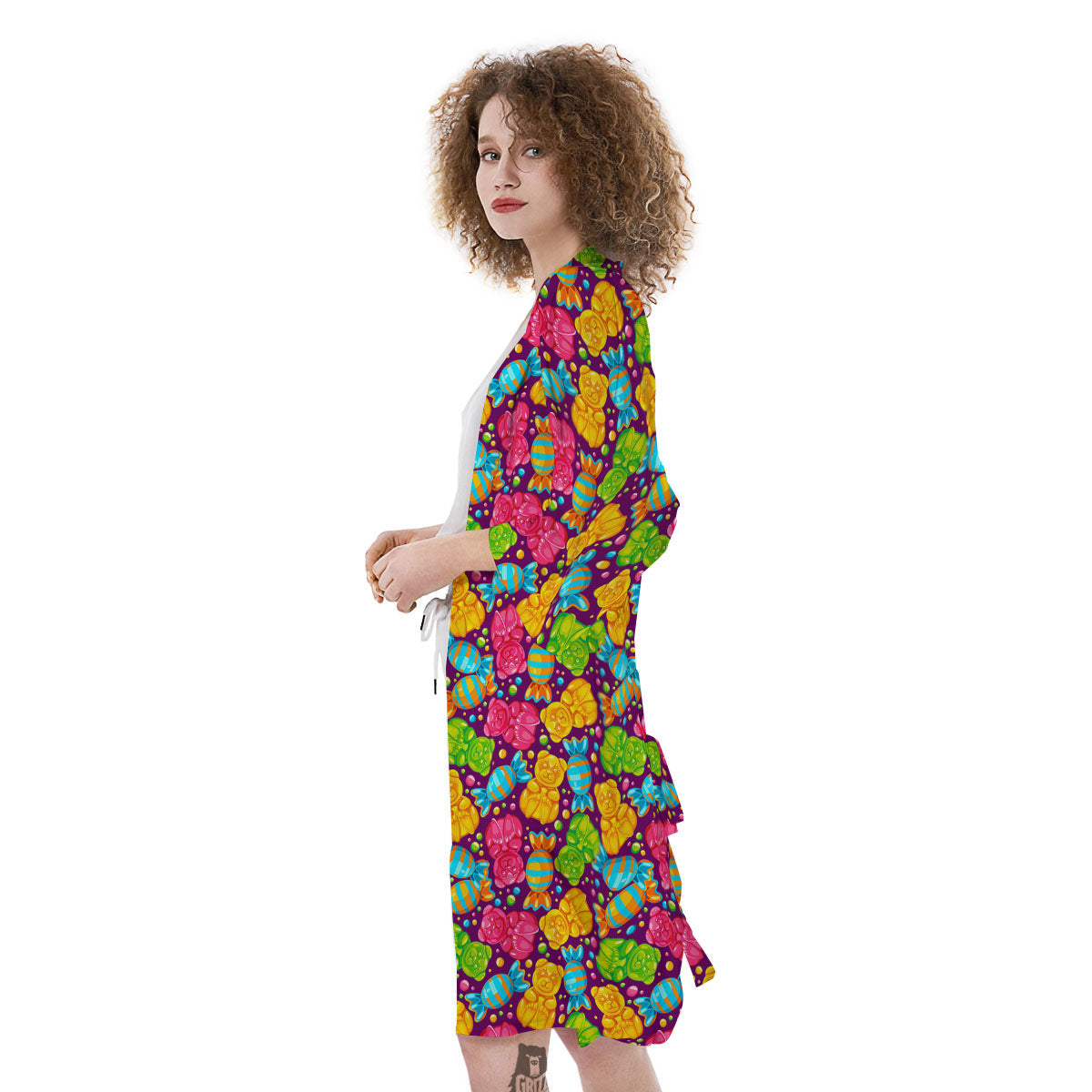Gummy Colorful Print Kimono-grizzshop