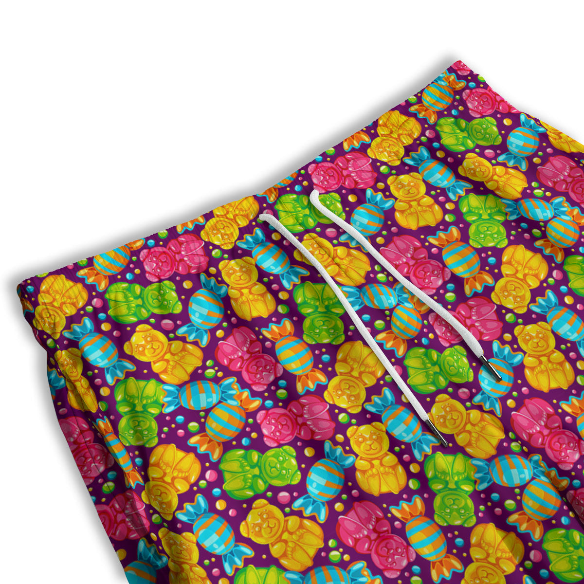 Gummy Colorful Print Men's Athletic Shorts