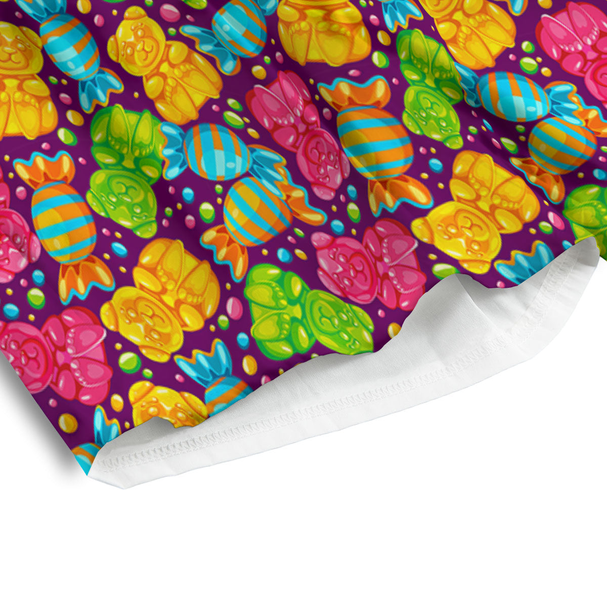 Gummy Colorful Print Men's Athletic Shorts