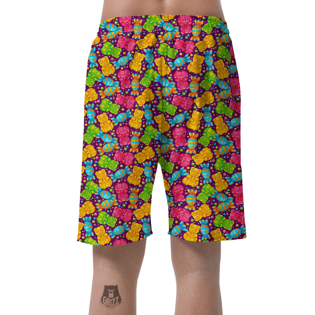 Gummy Colorful Print Men's Shorts-grizzshop