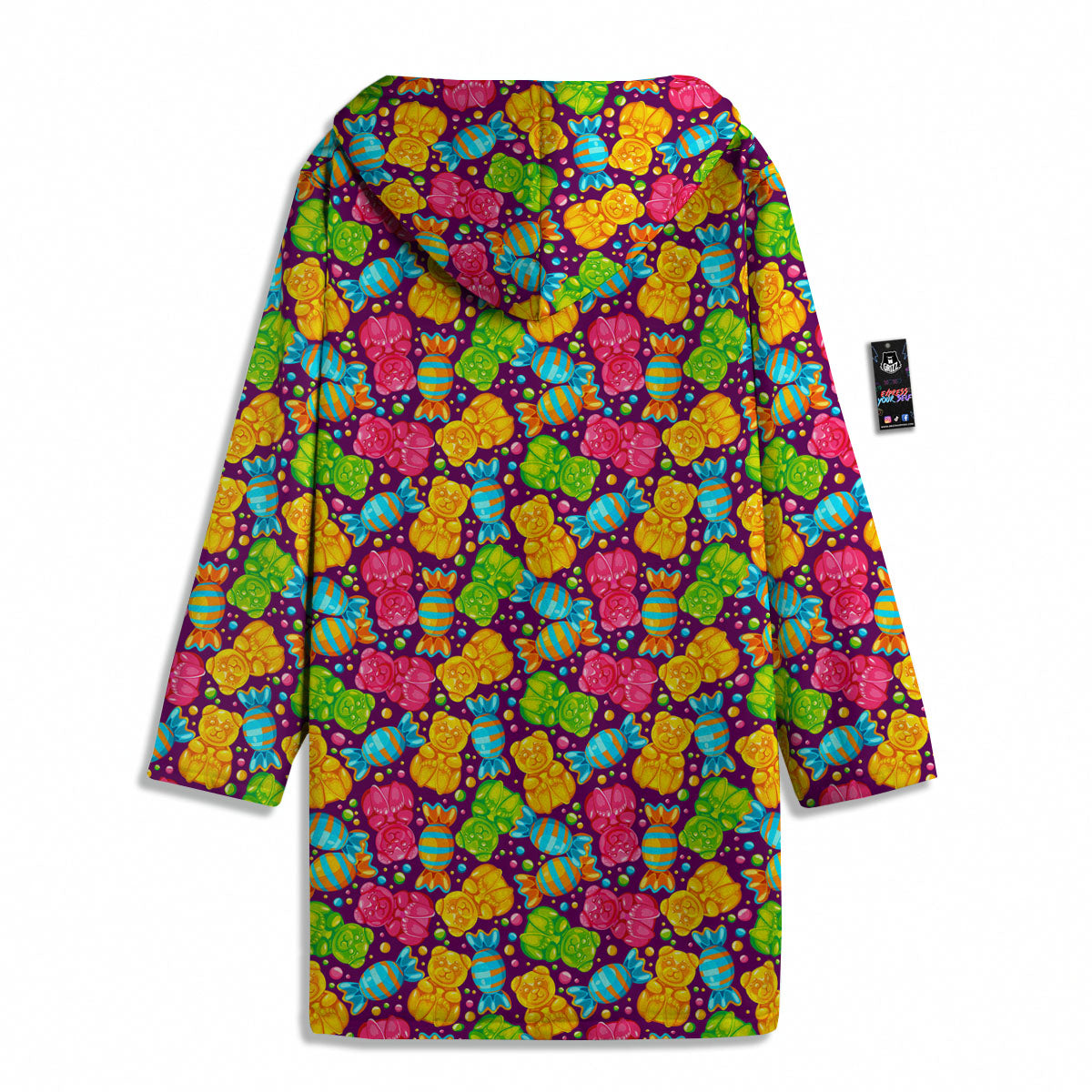 Gummy Colorful Print Men's Windbreaker Jacket-grizzshop