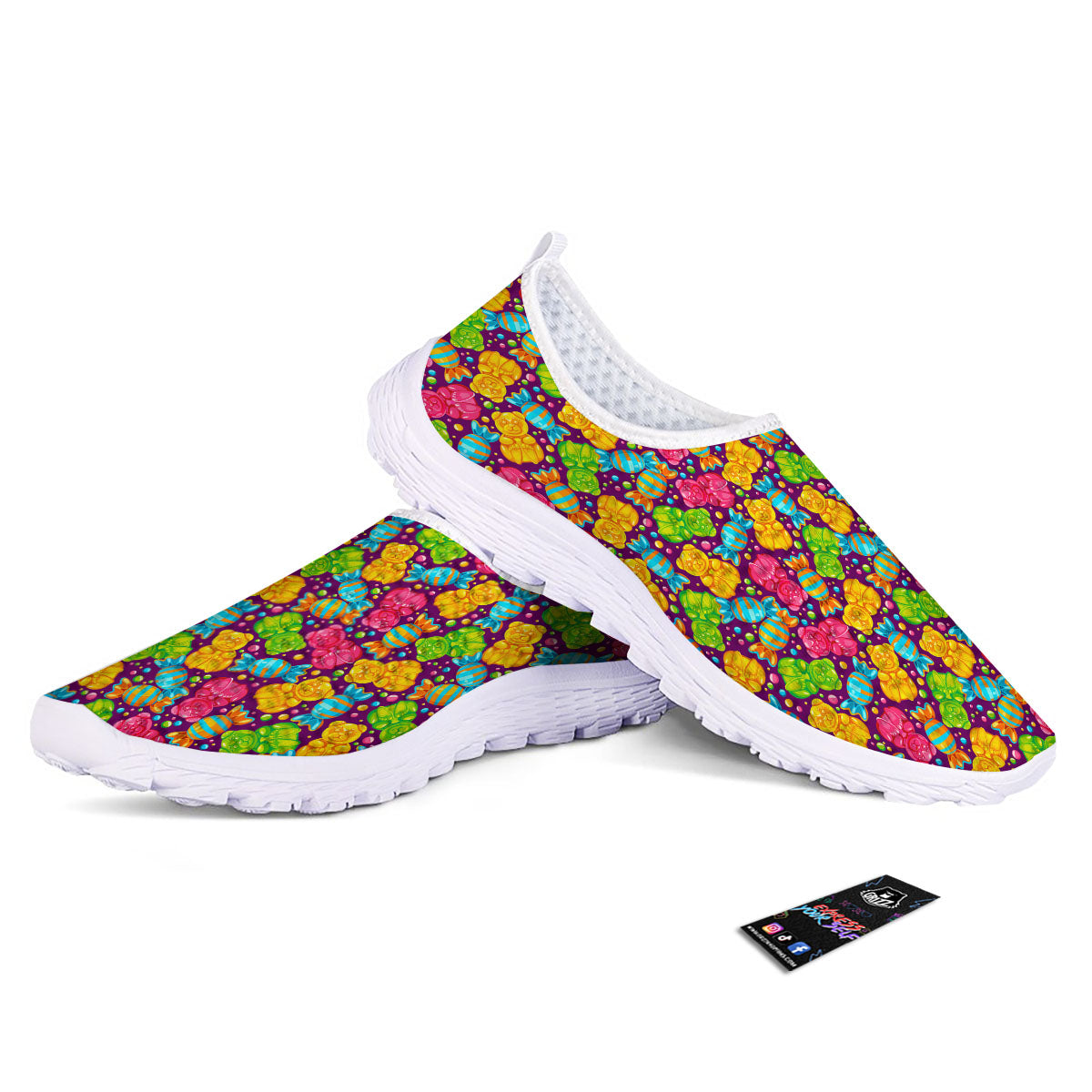 Gummy Colorful Print Nurse Shoes-grizzshop