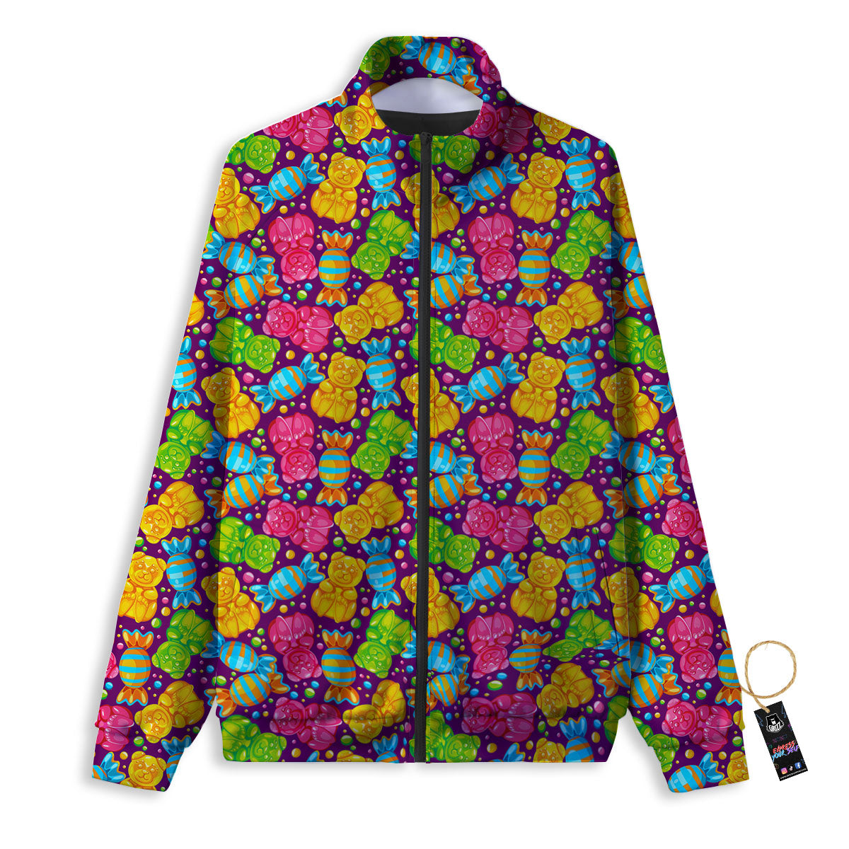 Gummy Colorful Print Track Jacket-grizzshop