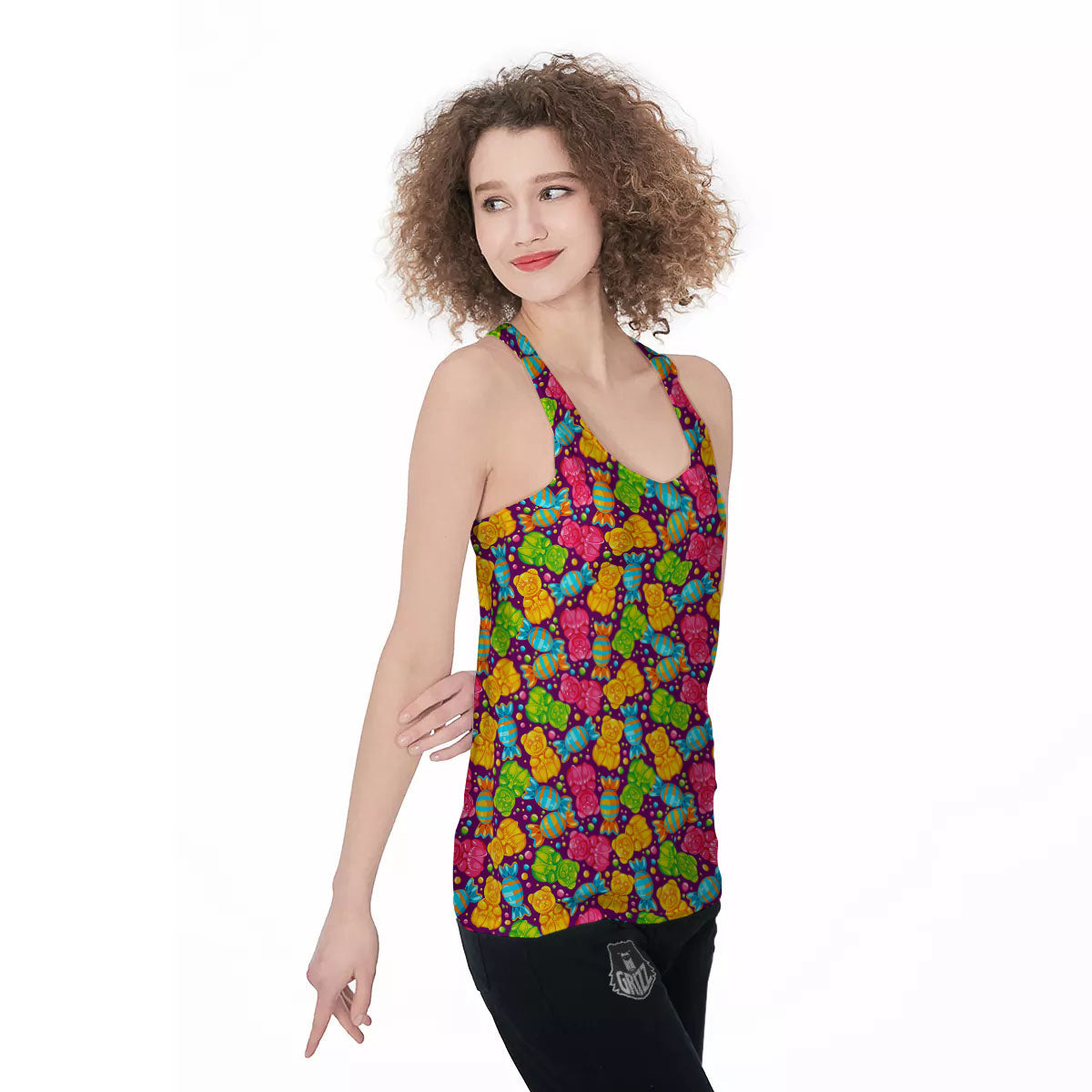 Gummy Colorful Print Women's Racerback Tank Top-grizzshop