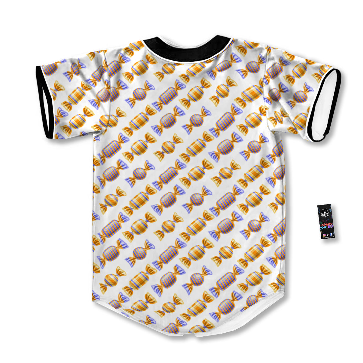 Gummy Yummy Print Pattern Baseball Jersey-grizzshop
