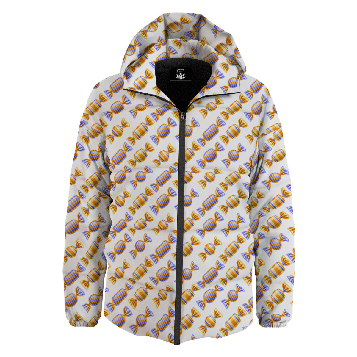 Gummy Yummy Print Pattern Down Jacket-grizzshop