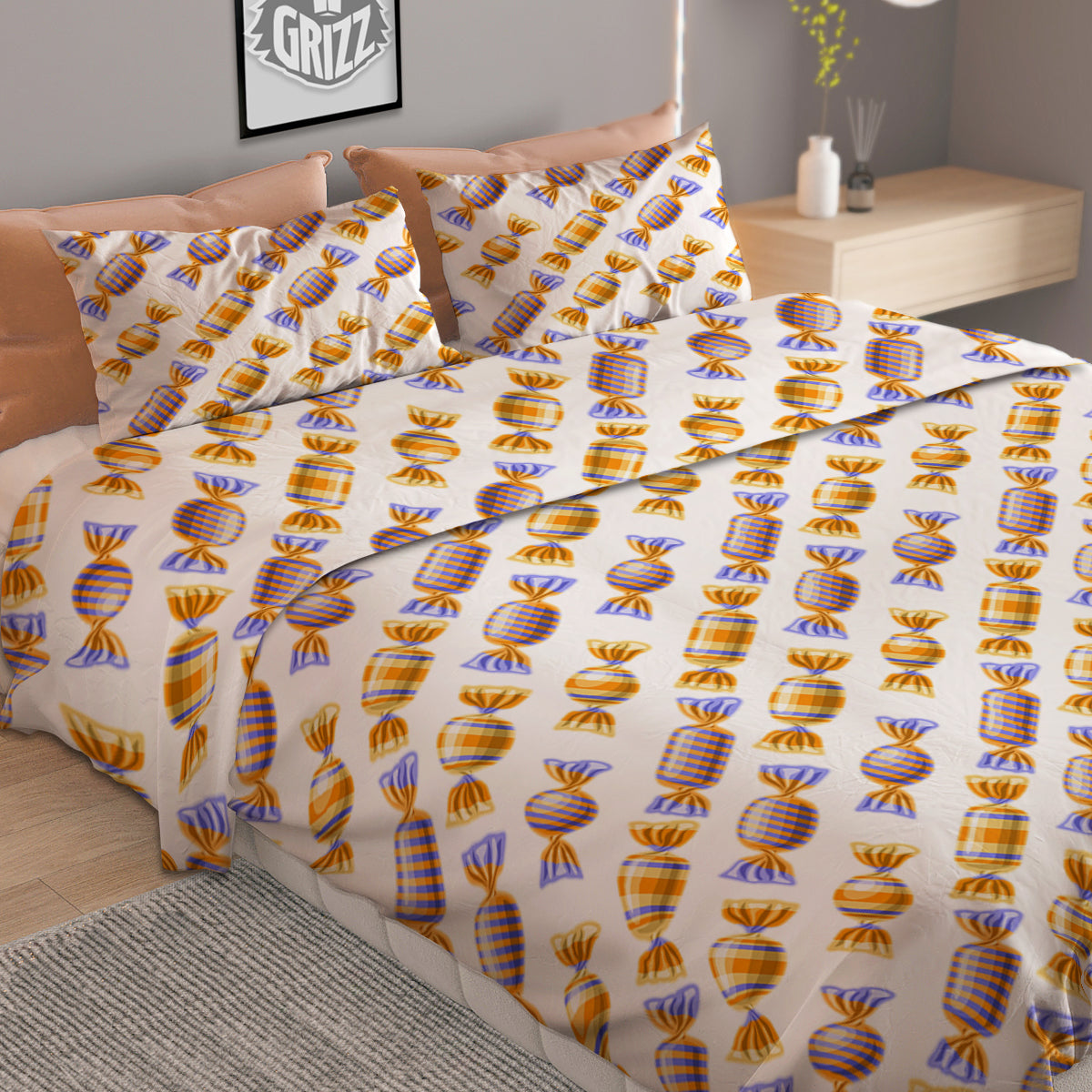 Gummy Yummy Print Pattern Duvet Cover Bedding Set