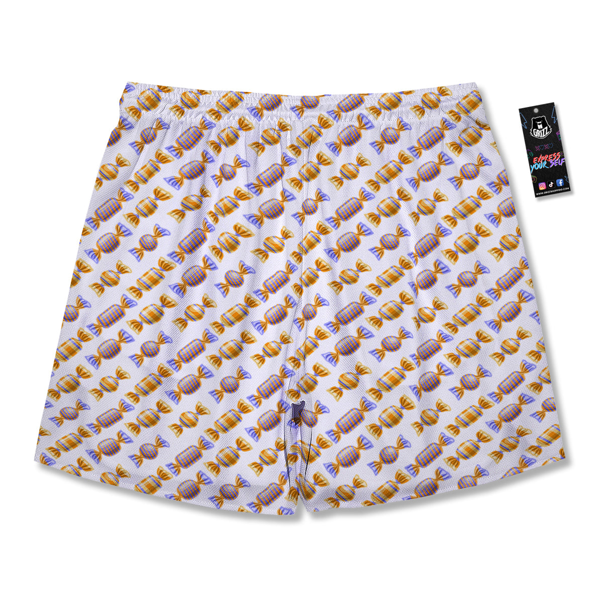Gummy Yummy Print Pattern Men's Running Shorts-grizzshop