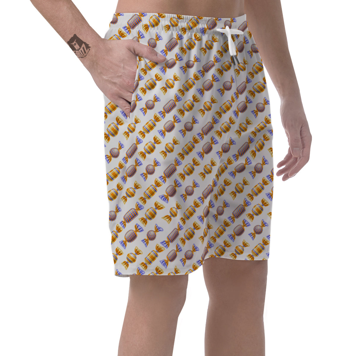 Gummy Yummy Print Pattern Men's Shorts-grizzshop