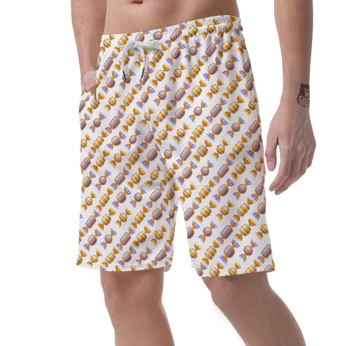 Gummy Yummy Print Pattern Men's Shorts-grizzshop