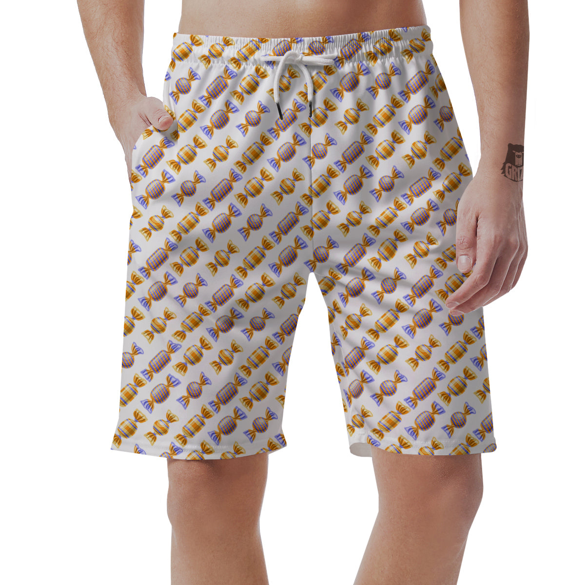 Gummy Yummy Print Pattern Men's Shorts-grizzshop