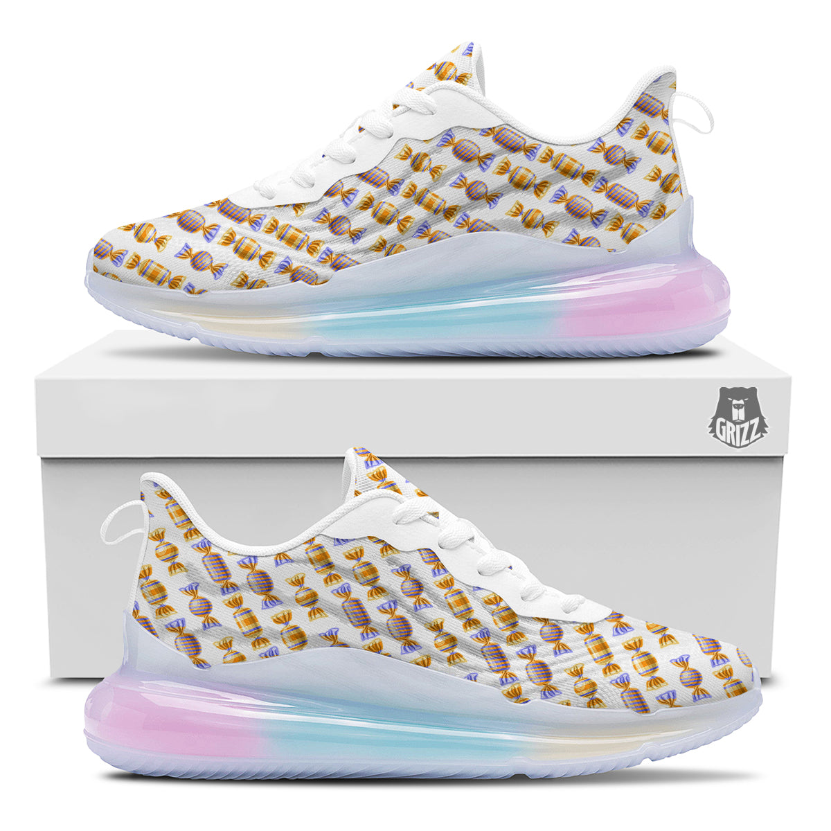 Gummy Yummy Print Pattern Running Sneakers-grizzshop