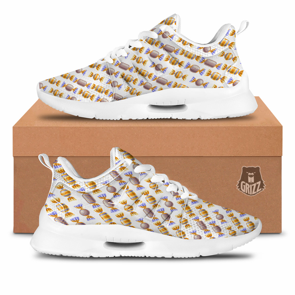 Gummy Yummy Print Pattern Tennis Shoes-grizzshop