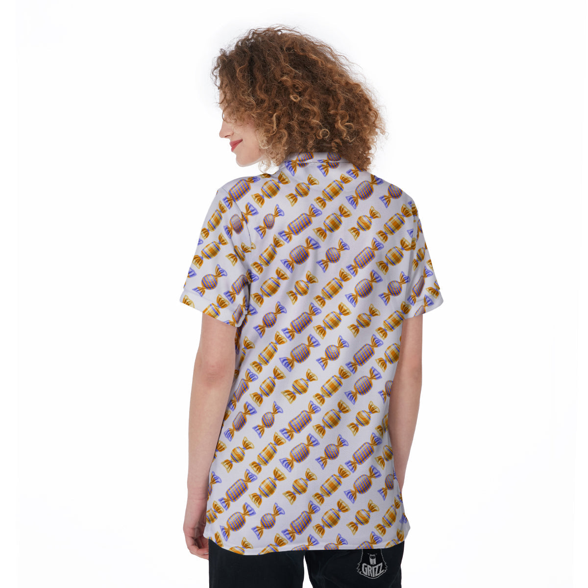 Gummy Yummy Print Pattern Women's Golf Shirts-grizzshop