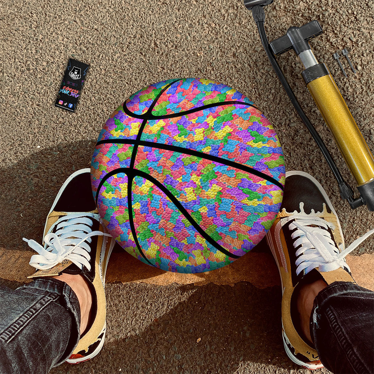Gummy Bear Colorful Print Basketball