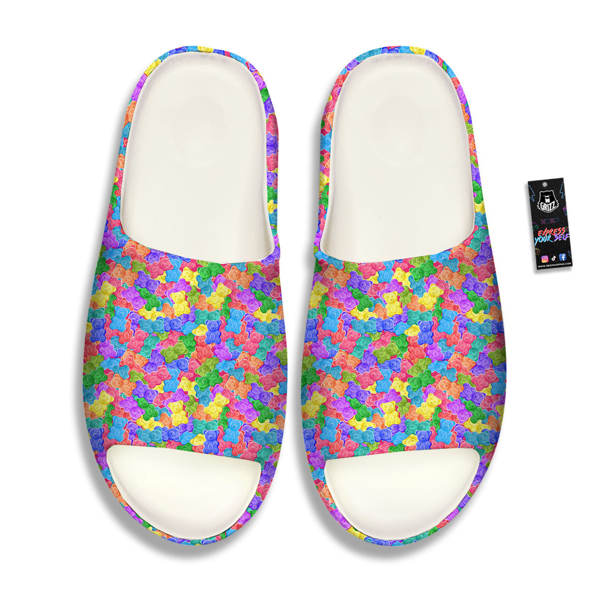 Gummy Bear Colorful Print Sandals-grizzshop