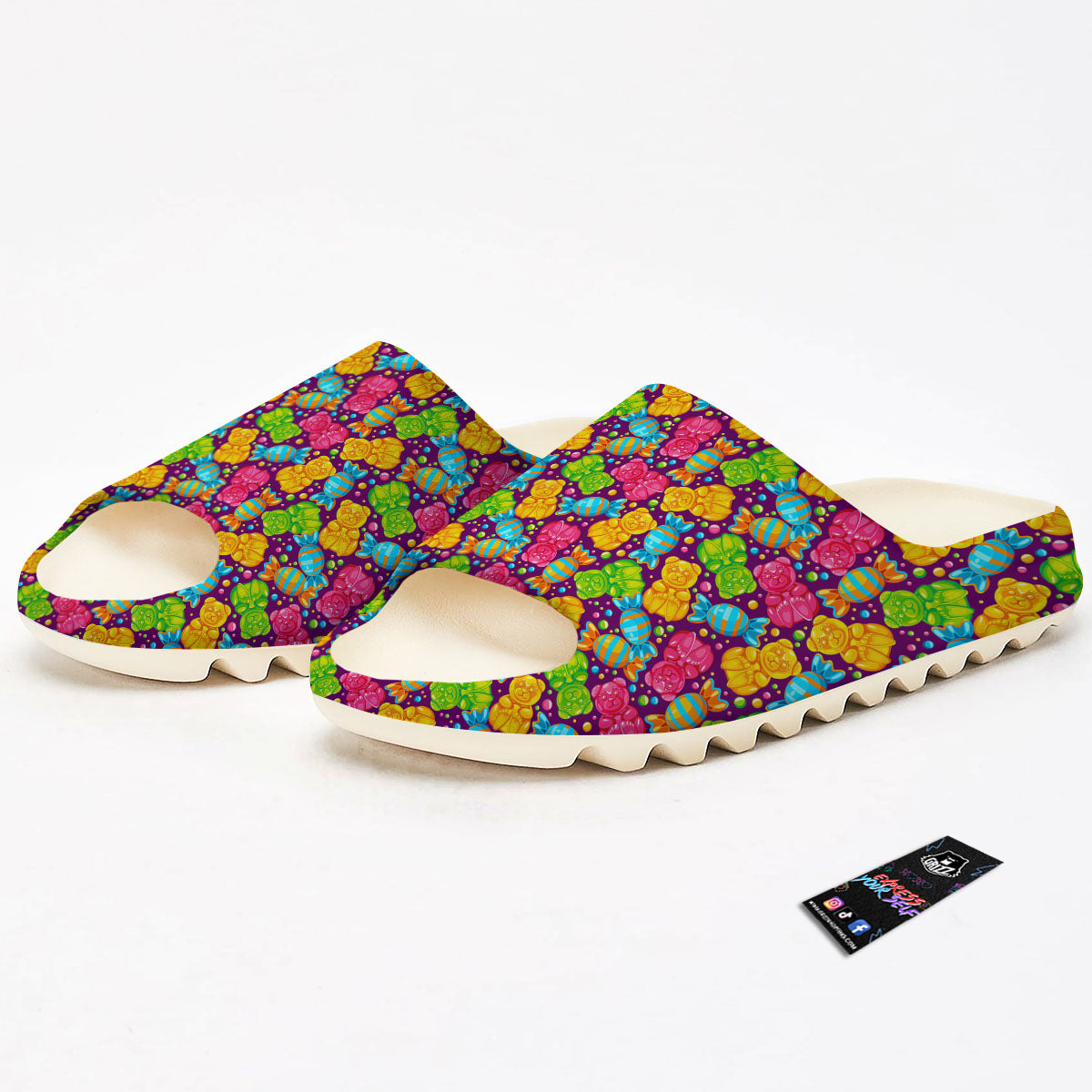 Gummy Colorful Print Sandals-grizzshop