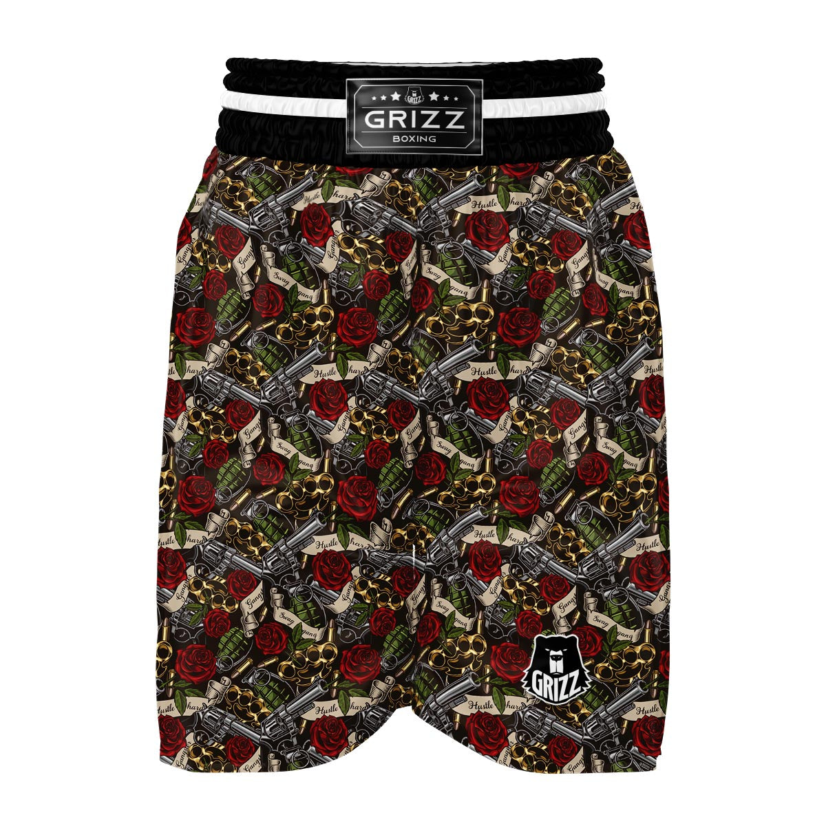 Gun Roses Boxing Shorts-grizzshop
