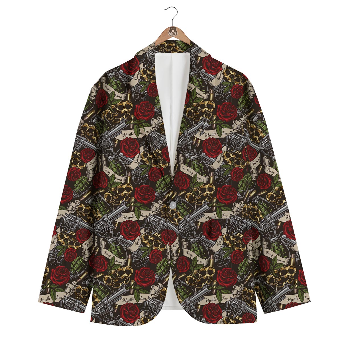 Gun Roses Men's Blazer-grizzshop