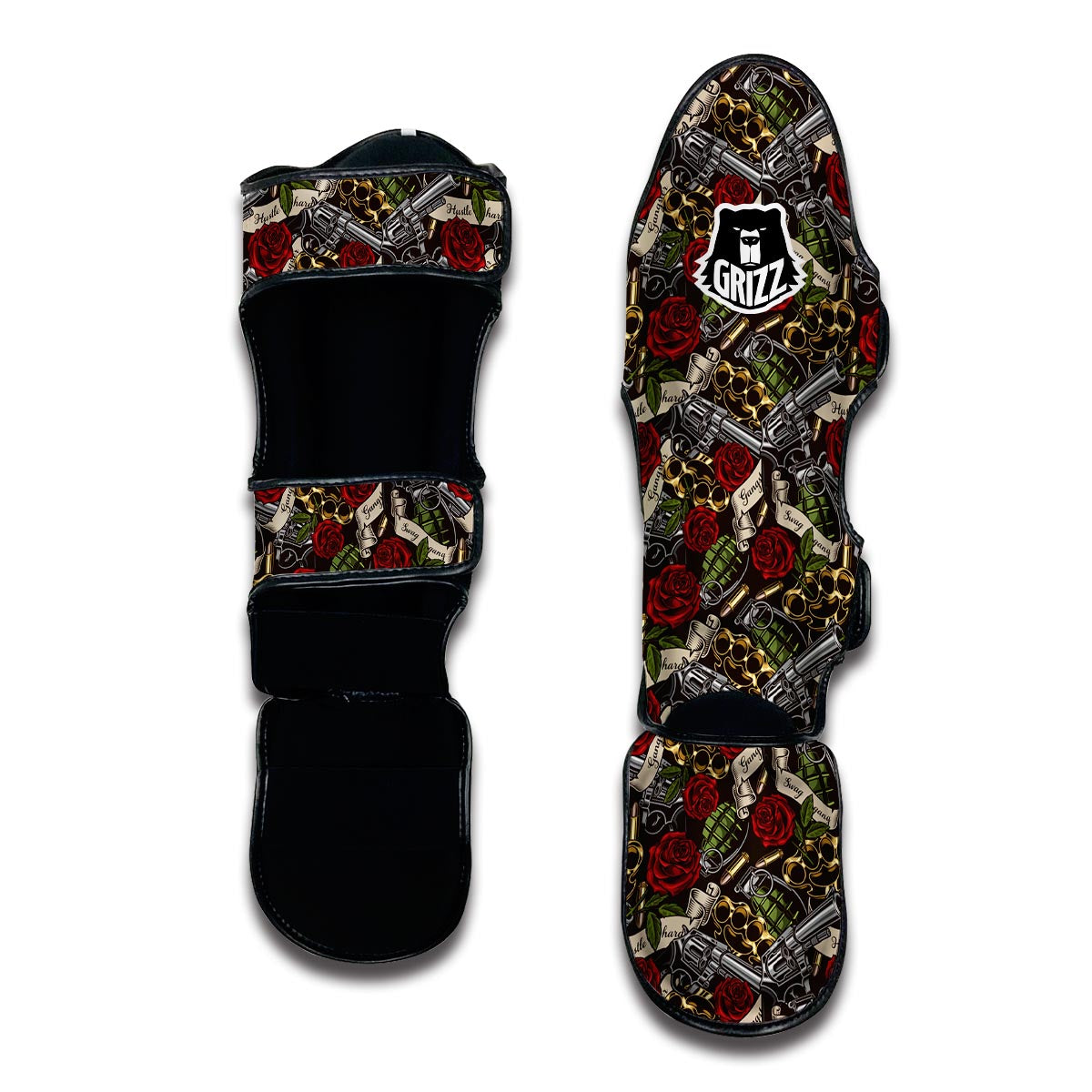 Gun Roses Muay Thai Shin Guards-grizzshop