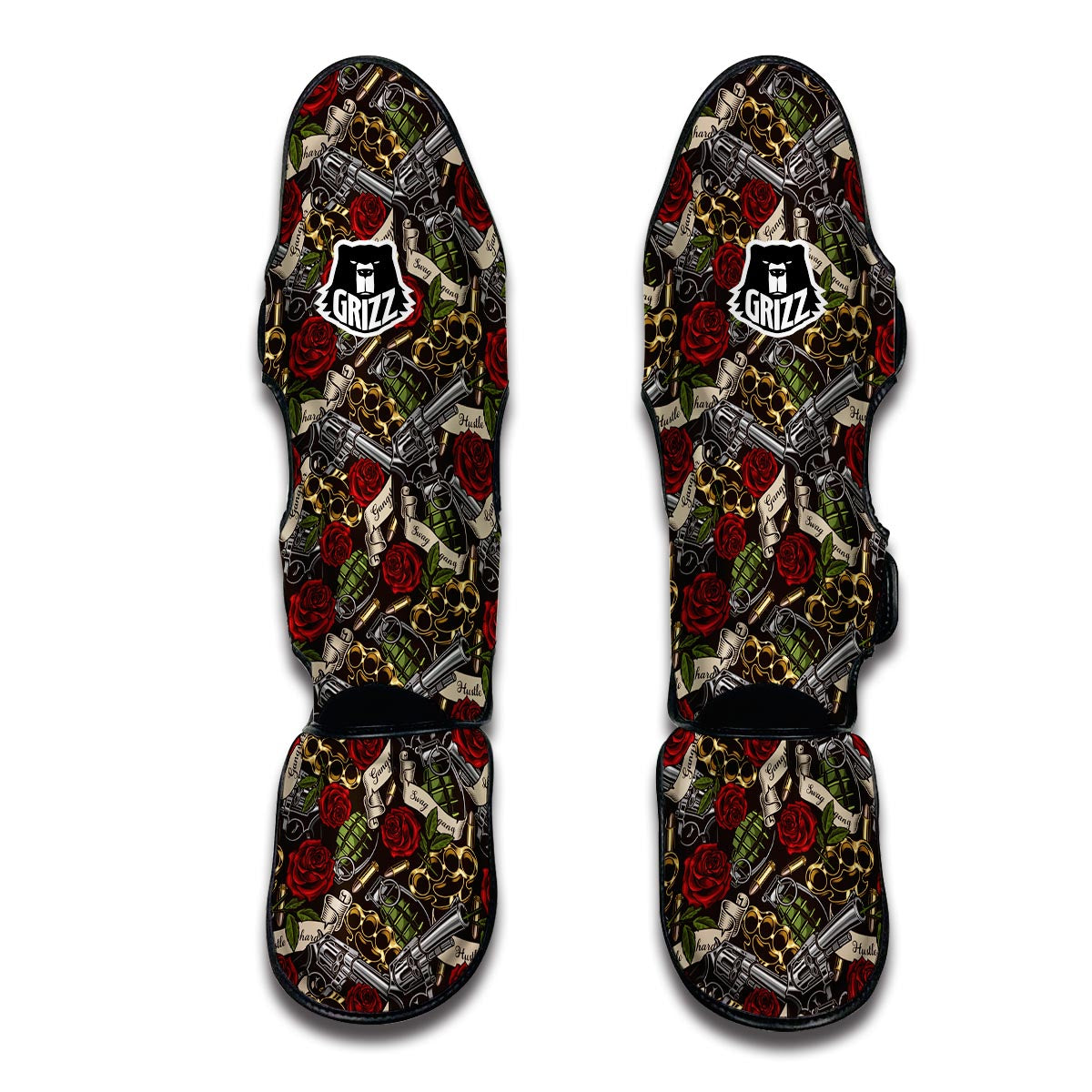 Gun Roses Muay Thai Shin Guards-grizzshop