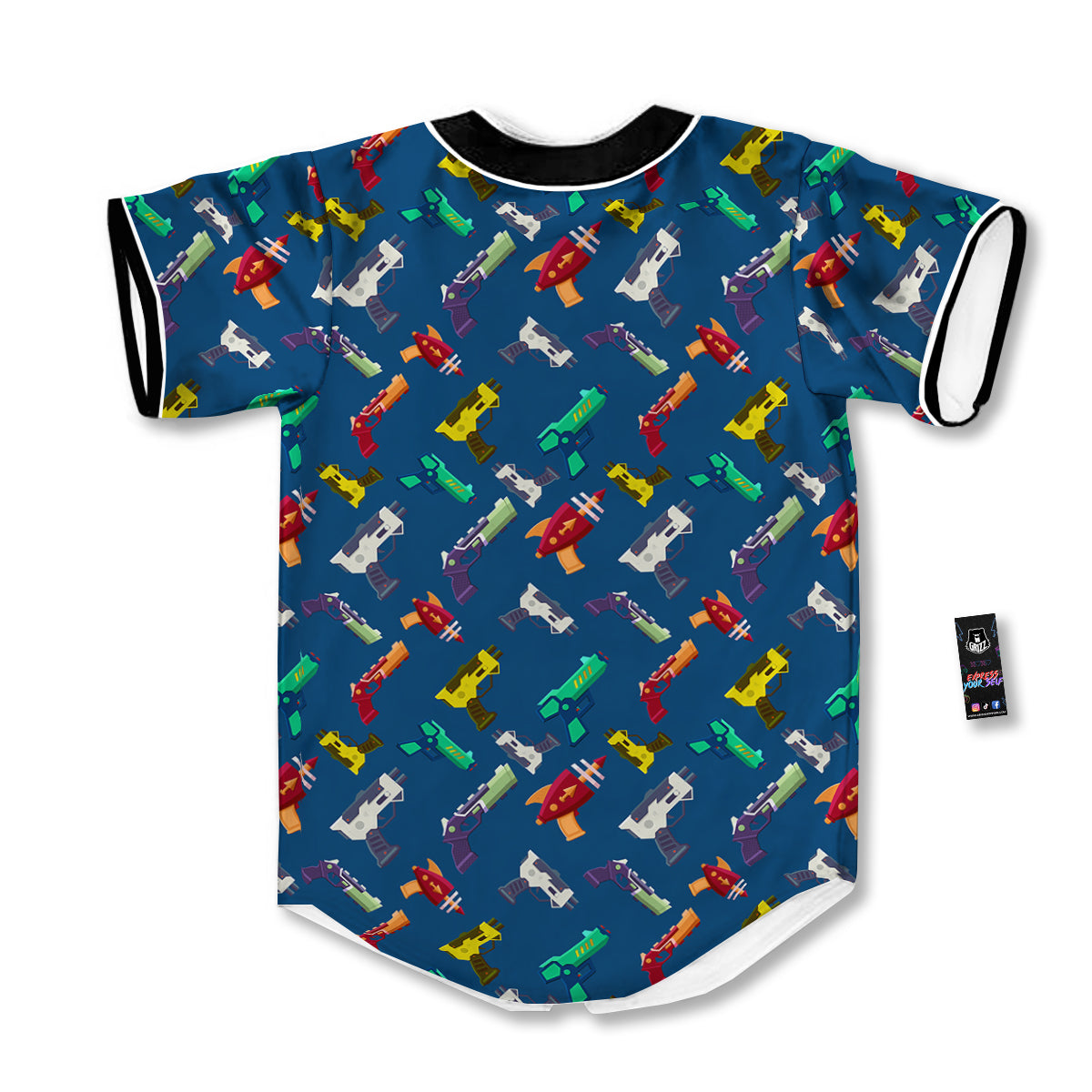 Guns Game Colorful Print Pattern Baseball Jersey-grizzshop