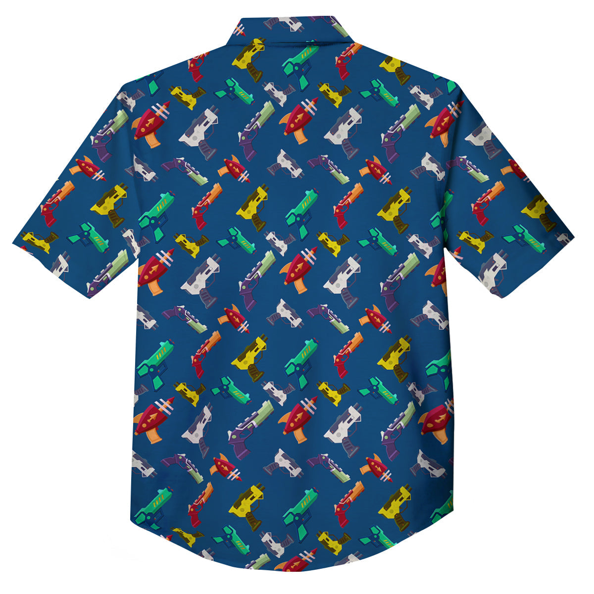 Guns Game Colorful Print Pattern Button Up Shirt-grizzshop