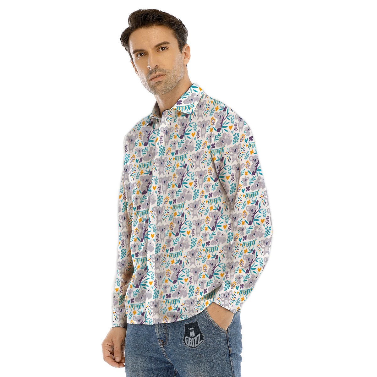 Guns Game Colorful Print Pattern Men's Dress Shirts-grizzshop