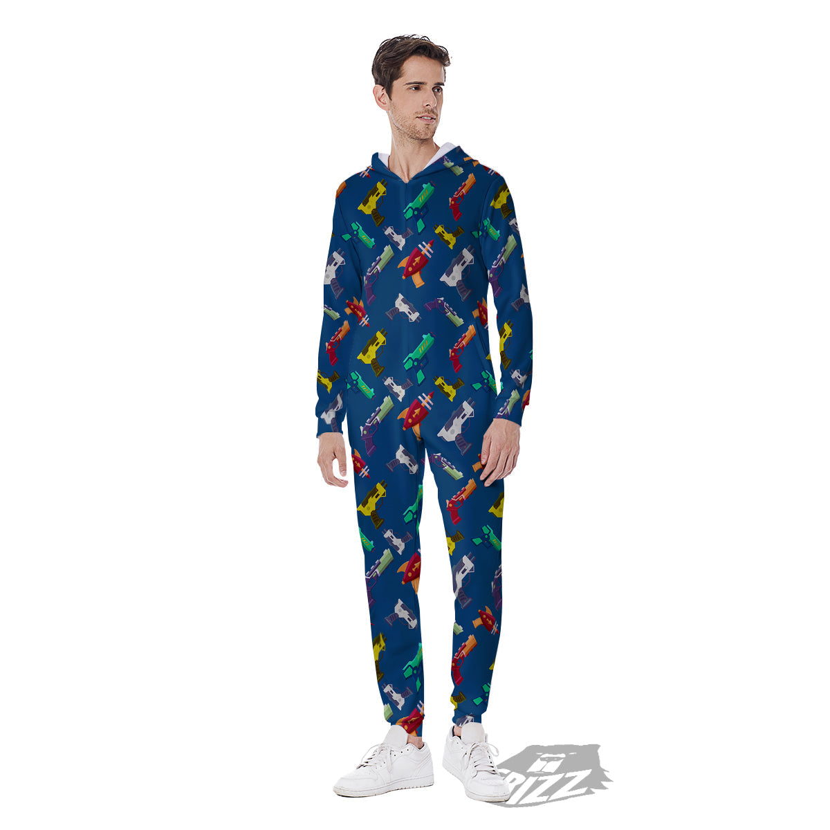 Guns Game Colorful Print Pattern Men's Jumpsuit-grizzshop