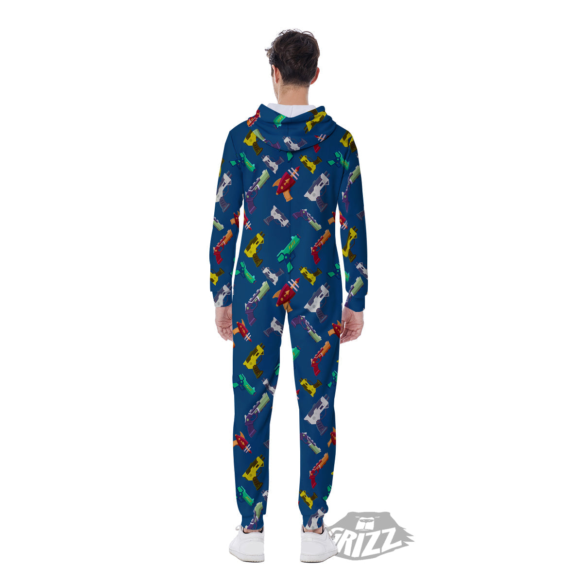 Guns Game Colorful Print Pattern Men's Jumpsuit-grizzshop