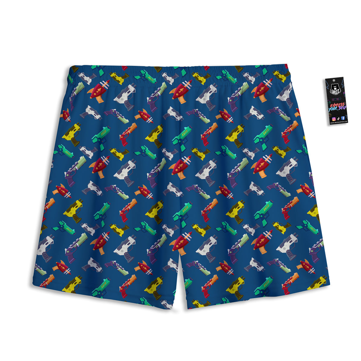 Ice And Fire Sparkle Yin Yang Print Mesh Shorts