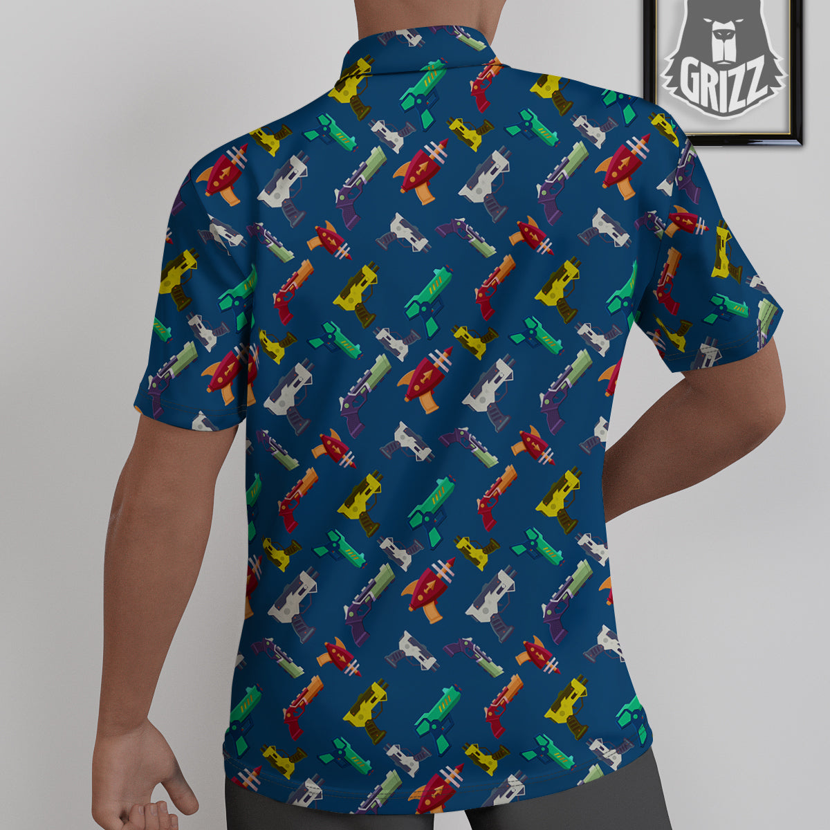 Guns Game Colorful Print Pattern Untucked Shirts-grizzshop