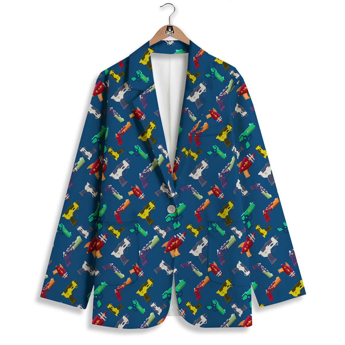 Guns Game Colorful Print Pattern Women's Blazer-grizzshop