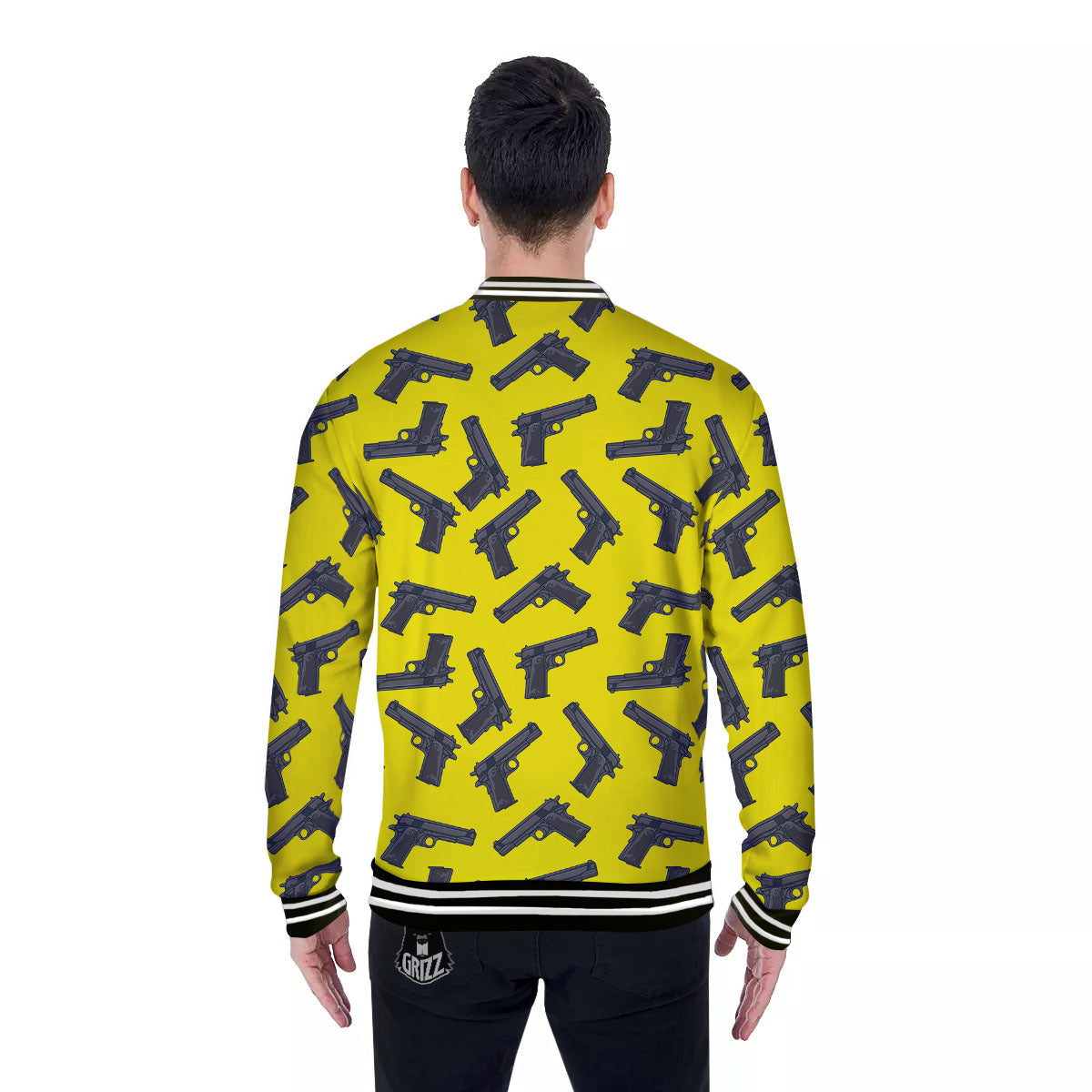 Guns Military Print Pattern Baseball Jacket-grizzshop
