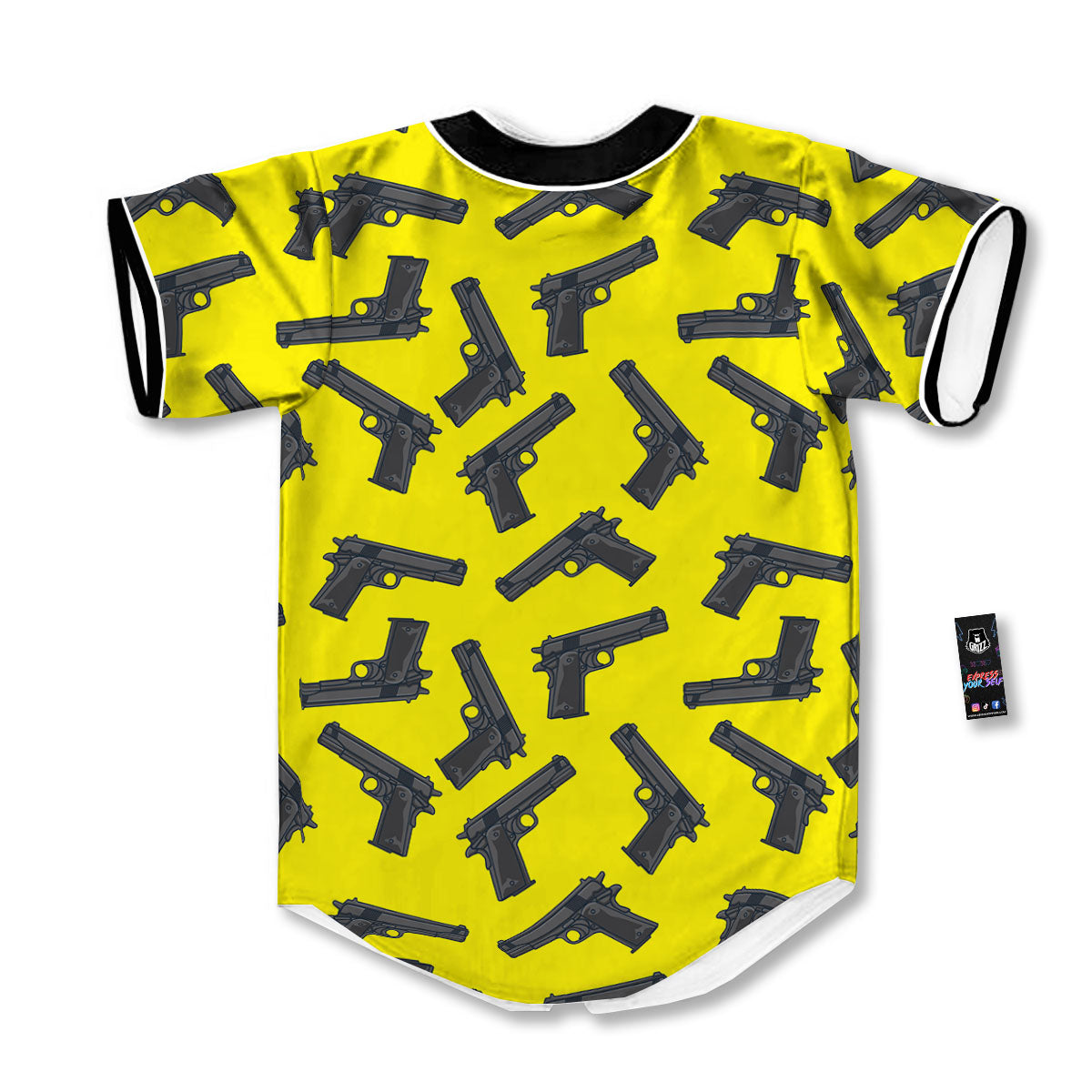 Guns Military Print Pattern Baseball Jersey-grizzshop