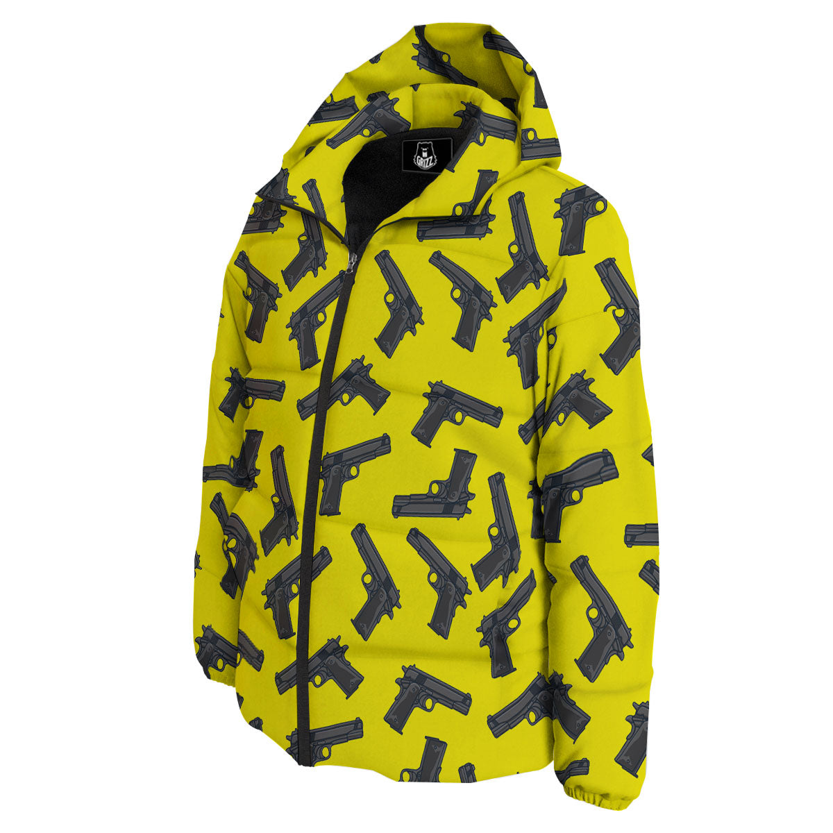 Guns Military Print Pattern Down Jacket-grizzshop