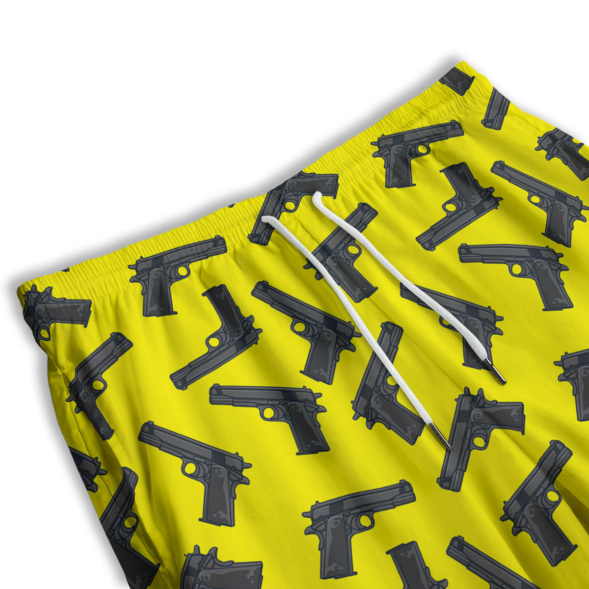 Guns Military Print Pattern Men's Athletic Shorts