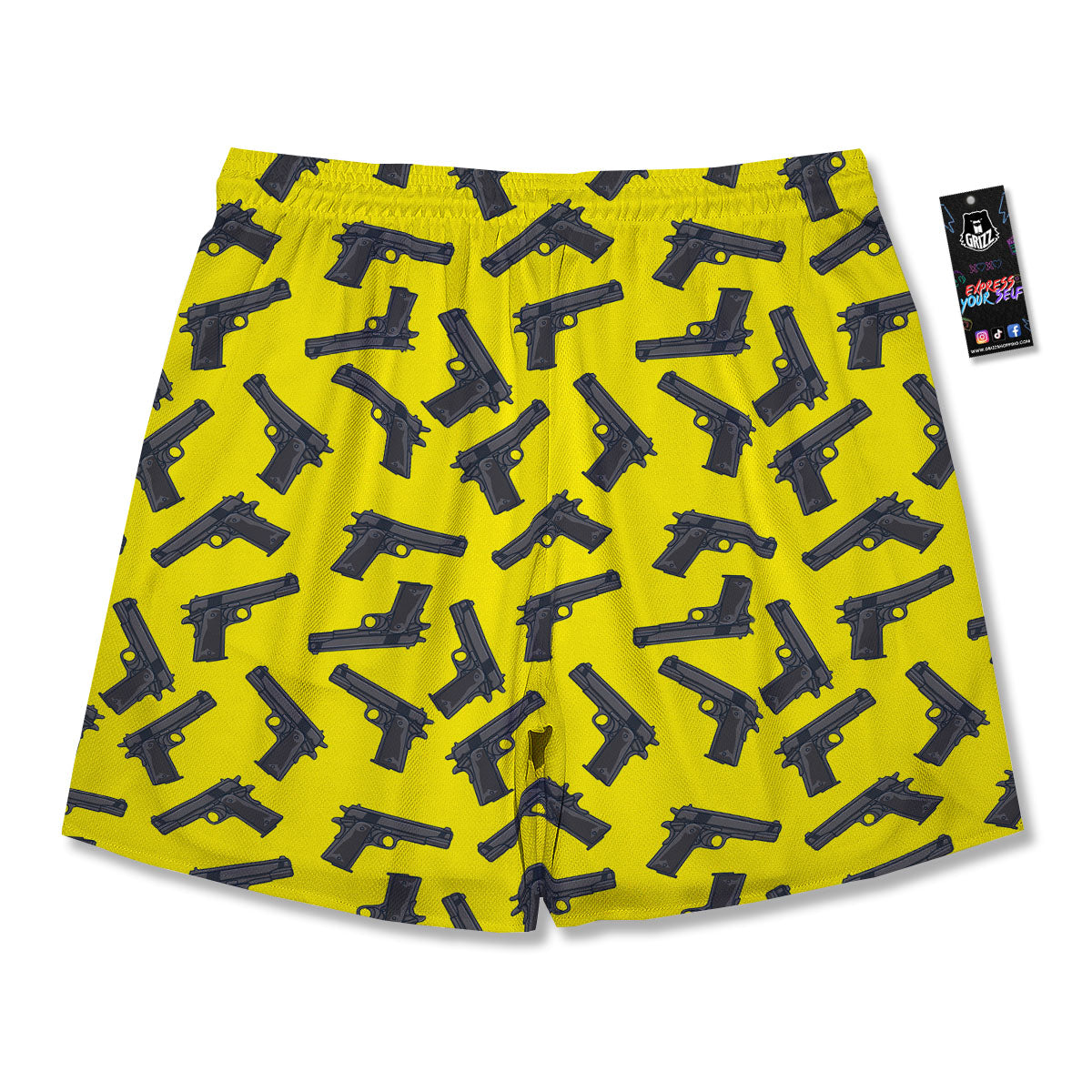 Guns Military Print Pattern Men's Running Shorts-grizzshop